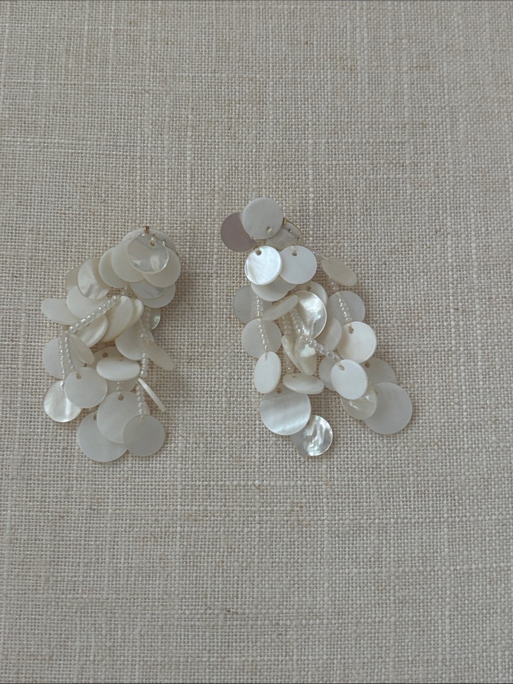 J. Crew Mother-of-Pearl Cascade Disc Drop Earrings